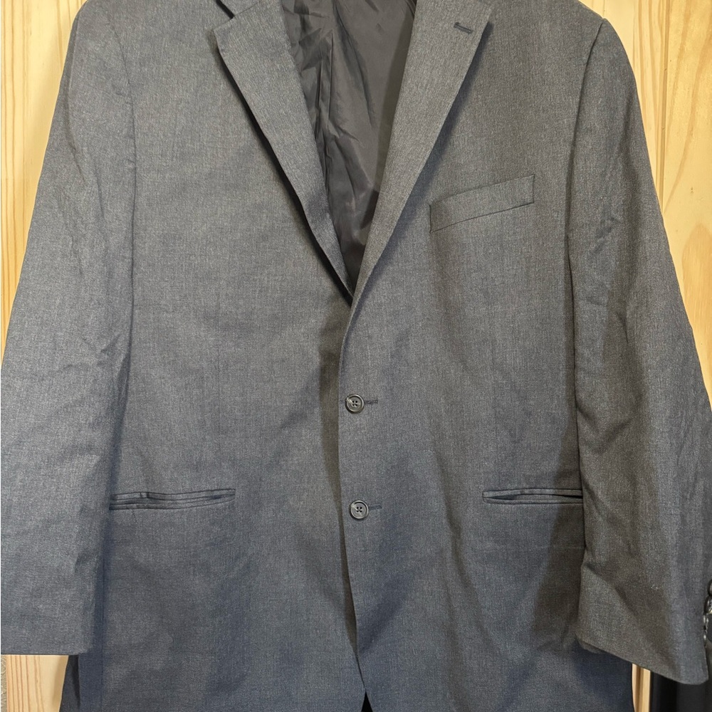 Men’s Lauren By Ralph Lauren Grey Suit Coat Macy’s 34” Long
